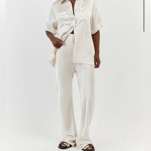 DISSH SIMONE PEARL SATIN BIAS CUT PANT - 12 NWT